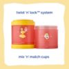 Picture of Whiskware Disney Princess Beauty and the Beast, Infants, Kids, and Toddlers, Durable Food Storage Containers for Daycare, Car, and Airplane Travel, Dishwasher Safe, Belle and Chip