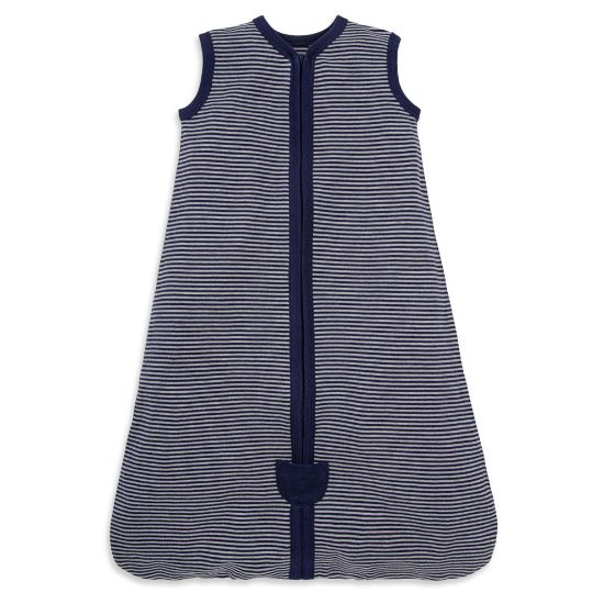 Picture of Burt's Bees Baby Baby Beekeeper Wearable Blanket, 100% Organic Cotton, Swaddle Transition Sleeping Bag, Midnight Stripe, Large