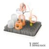 Picture of Boon Lawn Countertop Baby Bottle Drying Rack With Antimicrobial Tray - Dryer and Organizer for Bottle-Feeding Supplies - Gray - 13.5 x 11 x 2.5