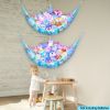Picture of Unicorn Castle Stuffed Animals Net or Hammock Kids Toy Storage Organizer with LED Light Hanging Corner Stuffed Animals Holder Kids Girls Room Decor(Pack of 2)