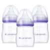 Picture of Lansinoh Anti-Colic Baby Bottles for Breastfeeding Babies, 5 Ounces, 3 Count, Includes 3 Slow Flow Nipples, Size S
