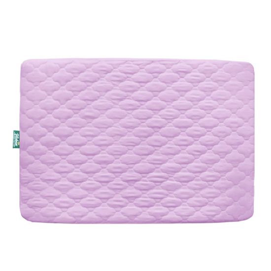 Picture of Biloban Waterproof Sheet for Pack n Play Quilted, Playard Sheet Protector 39inch X 27inch fits for Baby Foldable and Playard Mattress, Portable Mini Crib, Lavender
