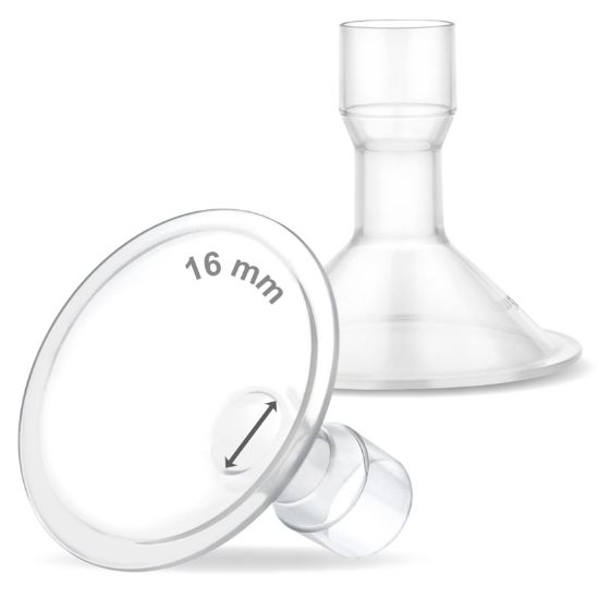 Picture of Maymom MyFit 16 mm Small Shields, Compatible with Medela Breast Pump- PersonalFit, Freestyle, Harmony, Maxi, Flex Connector, Connect to Widemouth/Narrow Connector, 2pcs