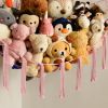 Picture of mirolam Stuffed Animal Storage Hammock Net - Toy Hammock Net for Stuffed Animals Corner - Hanging Stuff Animal Organizer Holder Large Pink Baby Nursery Room Decor