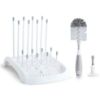 Picture of Munchkin Fold Baby Bottle Drying Rack and Bristle Bottle Brush Cleaning Essentials Set, White/Grey