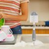 Picture of Munchkin Fold Baby Bottle Drying Rack and Bristle Bottle Brush Cleaning Essentials Set, White/Grey