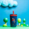 Picture of Zak Designs The Super Mario Bros. Movie Kelso Toddler Cups For Travel or At Home, 12oz Vacuum Insulated Stainless Steel Sippy Cup With Leak-Proof Design is Perfect For Kids (Mario)