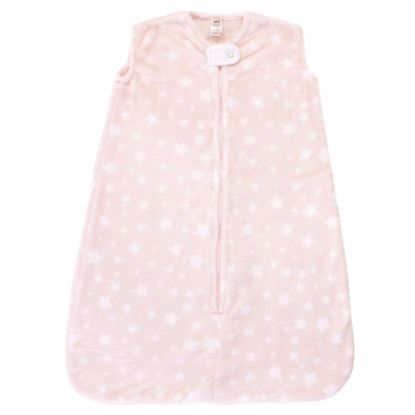 Picture of Hudson Baby Unisex Baby Plush Sleeping Bag, Sack, Blanket, Pink Star, 12-18 Months