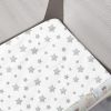 Picture of Pack and Play Sheets, 2 Pack Mini Crib Sheets, Stretchy Playard Fitted Sheet, Compatible with Graco Pack n Play, Soft and Breathable Material, Grey & White