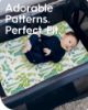 Picture of TotBasic Mini Crib Sheets Boy Girl, Ultra Soft Pack N Play Sheets Fitted, Neutral Pack and Play Mattress Sheets, Premium Jersey Knit Portable Crib Sheets, Secure and Cute, Elephant & Cartoon Safari