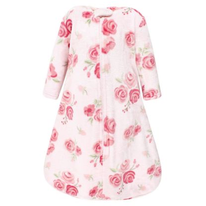 Picture of Hudson Baby Unisex Baby Plush Sleeping Bag, Sack, Blanket, Blush Rose Long-Sleeve, 6-12 Months