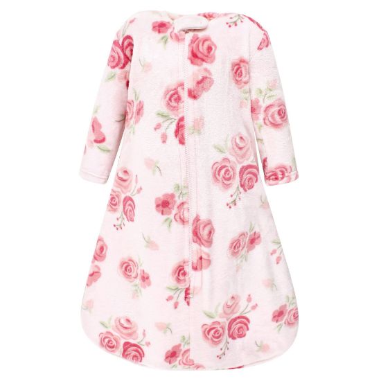 Picture of Hudson Baby Unisex Baby Plush Sleeping Bag, Sack, Blanket, Blush Rose Long-Sleeve, 6-12 Months