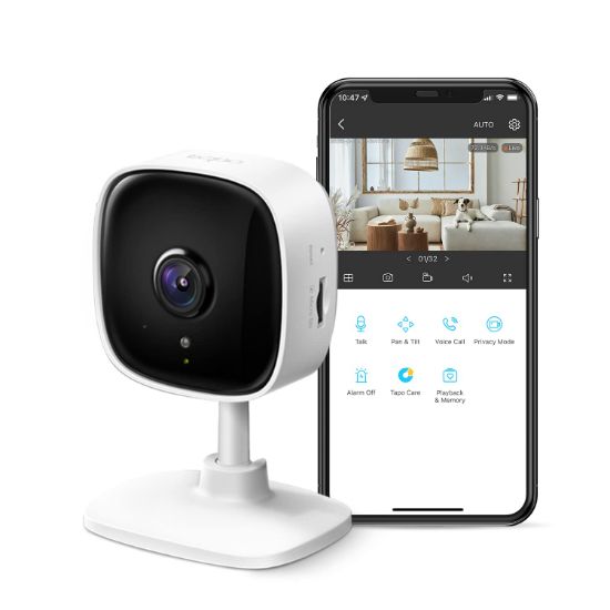 Picture of TP-Link Tapo 2K Indoor Security Camera for Baby Monitor, Dog Camera w/Motion Detection, 2-Way Audio Siren, Night Vision, Cloud & SD Card Storage(Up to 256 GB), Works w/Alexa & Google Home(Tapo C110)