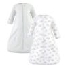 Picture of Hudson Baby Unisex Baby Cotton Wearable Sleeping Bag, Sack, Blanket, Lilac Elephants Long Sleeve, 3-9 Months