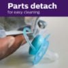 Picture of Philips AVENT Ultra Soft Snuggle Pacifier Holder with Detachable Pacifier, 0-6m, Elephant, SCF348/03