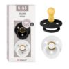 Picture of BIBS Pacifiers Colour Collection | Natural Rubber Baby Pacifier | Set of 2 BPA-Free Soothers | Made in Denmark | 6+ Months (Pack of 2) | Black/White