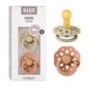 Picture of BIBS Pacifiers - Boheme Collection | BPA-Free Baby Pacifier | Made in Denmark | Set of 2 Vanilla/Peach Color Premium Soothers | Size 0-6 Months