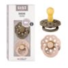 Picture of BIBS Pacifiers - Boheme Collection | BPA-Free Baby Pacifier | Made in Denmark | Set of 2 Dark Oak/Blush Color Premium Soothers | Size 0-6 Months