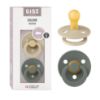 Picture of BIBS Pacifiers Colour Collection | Natural Rubber Baby Pacifier | Set of 2 BPA-Free Soothers | Made in Denmark | 0+ Months (Pack of 2) | Vanilla/Pine