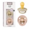 Picture of BIBS Pacifiers Colour Collection | Natural Rubber Baby Pacifier | Set of 2 BPA-Free Soothers | Made in Denmark | 18+ Months (Pack of 2) | Vanilla/Blush