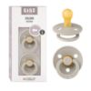 Picture of BIBS Pacifiers Colour Collection | Natural Rubber Baby Pacifier | Round Nipple | Set of 2 BPA-Free Soothers | Made in Denmark | 0+ Months (Pack of 2) | Sand