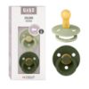 Picture of BIBS Pacifiers Colour Collection | Natural Rubber Baby Pacifier | Set of 2 BPA-Free Soothers | Made in Denmark | 6+ Months (Pack of 2) | Sage/Hunter Green