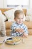 Picture of Tiny Twinkle Mess Proof Baby Bib|Waterproof Smock Bib for Eating,Machine Washable Full Sleeve with Pocket(Checkers Blue, Small 6-24 Months)