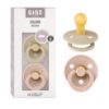 Picture of BIBS Pacifiers Colour Collection | Natural Rubber Baby Pacifier | Set of 2 BPA-Free Soothers | Made in Denmark | 6+ Months (Pack of 2) | Vanilla/Blush