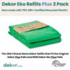 Picture of Diaper Dekor Pail Refills for Plus Original & Eko Diaper Pails, 2 Pack Unscented| Extra Thick Refills Made With 70% Recycled Materials
