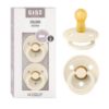 Picture of BIBS Pacifiers Colour Collection | Natural Rubber Baby Pacifier | Round Nipple | Set of 2 BPA-Free Soothers | Made in Denmark | 6+ Months (Pack of 2) | Ivory