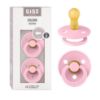 Picture of BIBS Pacifiers Colour Collection | Natural Rubber Baby Pacifier | Set of 2 BPA-Free Soothers | Made in Denmark | 6+ Months (Pack of 2) | Baby Pink