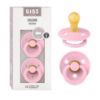 Picture of BIBS Pacifiers Colour Collection | Natural Rubber Baby Pacifier | Set of 2 BPA-Free Soothers | Made in Denmark | 0+ Months (Pack of 2) | Baby Pink