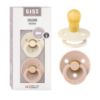Picture of BIBS Pacifiers Colour Collection | Natural Rubber Baby Pacifier | Set of 2 BPA-Free Soothers | Made in Denmark | 18+ Months (Pack of 2) | Blush/Ivory