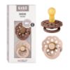 Picture of BIBS Pacifiers - Boheme Collection | BPA-Free Baby Pacifier | Made in Denmark | Set of 2 Woodchuck/Blush Color Premium Soothers | Size 0-6 Months