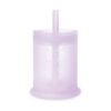 Picture of Olababy Silicone Training Cup with Straw Lid | Babies Water Drinking Cup | 6+ Mo Infant To 12-18 Months Toddler | Sippy Cup For Kids & Smoothie Cup | Baby Led Weaning (Lilac, 5 oz)