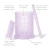 Picture of Olababy Silicone Training Cup with Straw Lid | Babies Water Drinking Cup | 6+ Mo Infant To 12-18 Months Toddler | Sippy Cup For Kids & Smoothie Cup | Baby Led Weaning (Lilac, 5 oz)