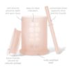 Picture of Olababy Silicone Training Cup with Straw Lid | Babies Water Drinking Cup | 6+ Mo Infant To 12-18 Months Toddler | Sippy Cup For Kids & Smoothie Cup | Baby Led Weaning (Coral, 5 oz)