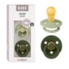 Picture of BIBS Pacifiers Colour Collection | Natural Rubber Baby Pacifier | Set of 2 BPA-Free Soothers | Made in Denmark | 18+ Months (Pack of 2) | Sage/Hunter Green
