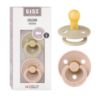 Picture of BIBS Pacifiers Colour Collection | Natural Rubber Baby Pacifier | Set of 2 BPA-Free Soothers | Made in Denmark | 0+ Months (Pack of 2) | Vanilla/Blush