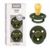 Picture of BIBS Pacifiers Colour Collection | Natural Rubber Baby Pacifier | Round Nipple | Set of 2 BPA-Free Soothers | Made in Denmark | 18+ Months (Pack of 2) | Hunter Green