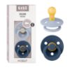 Picture of BIBS Pacifiers 0-6 Months | 2-Pack Soothers | BPA-Free Round Nipple | Made in Denmark | Dusty Blue/Steel Blue Colour Pacifier