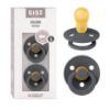 Picture of BIBS Pacifiers Colour Collection | Natural Rubber Baby Pacifier | Set of 2 BPA-Free Soothers | Made in Denmark | 18+ Months (Pack of 2) | Iron