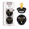 Picture of BIBS Pacifiers Colour Collection | Natural Rubber Baby Pacifier | Set of 2 BPA-Free Soothers | Made in Denmark | 0+ Months (Pack of 2) | Black