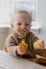 Picture of BIBS Boheme Pacifiers 2 Pack BPA Free Cherry Shape Nipple Natural Rubber Latex Made in Denmark | Sand/Honey Bee