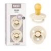 Picture of BIBS Pacifiers Colour Collection | Natural Rubber Baby Pacifier | Set of 2 BPA-Free Soothers | Made in Denmark | 18+ Months (Pack of 2) | Ivory