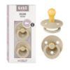 Picture of BIBS Pacifiers Colour Collection | Natural Rubber Baby Pacifier | Round Nipple | Set of 2 BPA-Free Soothers | Made in Denmark | 0+ Months (Pack of 2) | Vanilla