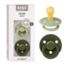 Picture of BIBS Pacifiers Colour Collection | Natural Rubber Baby Pacifier | Set of 2 BPA-Free Soothers | Made in Denmark | 0+ Months (Pack of 2) | Sage/Hunter Green