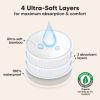 Picture of Organic Nursing Pads - 14 Washable Viscose Derived from Bamboo Breastfeeding Pads, Wash Bag, Reusable Breast Pads for Breastfeeding, Nipple Pads for Breastfeeding Essentials(Neutrals, M 3.9")