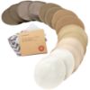Picture of Organic Nursing Pads - 14 Washable Viscose Derived from Bamboo Breastfeeding Pads, Wash Bag, Reusable Breast Pads for Breastfeeding, Nipple Pads for Breastfeeding Essentials(Coffee, M 3.9")