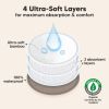 Picture of Organic Nursing Pads - 14 Washable Viscose Derived from Bamboo Breastfeeding Pads, Wash Bag, Reusable Breast Pads for Breastfeeding, Nipple Pads for Breastfeeding Essentials(Coffee, M 3.9")